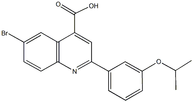 6-bromo-2-(3-isopropoxyphenyl)-4-quinolinecarboxylic acid 化学構造式