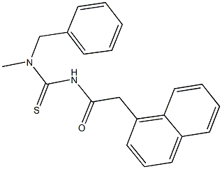 N-benzyl-N-methyl-N'-(1-naphthylacetyl)thiourea Struktur