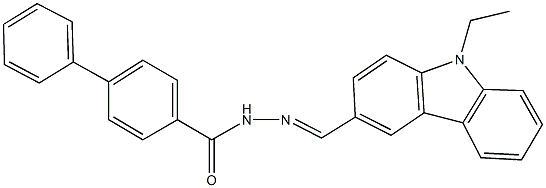 N'-[(9-ethyl-9H-carbazol-3-yl)methylene][1,1'-biphenyl]-4-carbohydrazide Structure