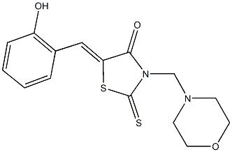 5-(2-hydroxybenzylidene)-3-(4-morpholinylmethyl)-2-thioxo-1,3-thiazolidin-4-one Structure