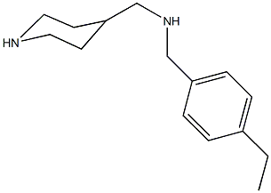 N-(4-ethylbenzyl)-N-(4-piperidinylmethyl)amine 结构式