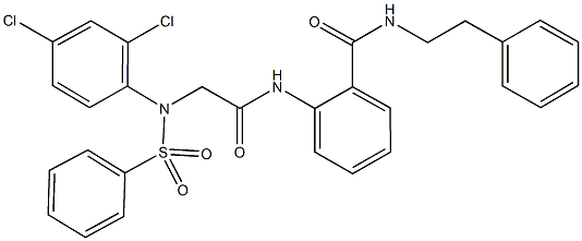 2-({[2,4-dichloro(phenylsulfonyl)anilino]acetyl}amino)-N-(2-phenylethyl)benzamide