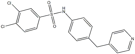 3,4-dichloro-N-[4-(4-pyridinylmethyl)phenyl]benzenesulfonamide Structure