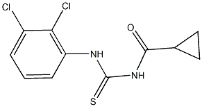 N-(cyclopropylcarbonyl)-N'-(2,3-dichlorophenyl)thiourea 结构式