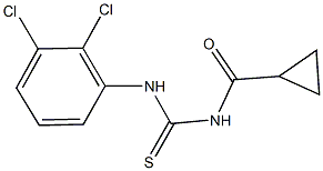 N-(cyclopropylcarbonyl)-N'-(2,3-dichlorophenyl)thiourea Struktur