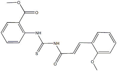 methyl 2-[({[3-(2-methoxyphenyl)acryloyl]amino}carbothioyl)amino]benzoate|