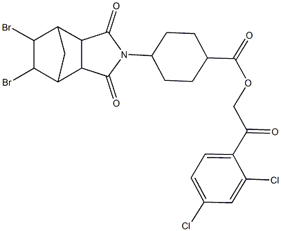 2-(2,4-dichlorophenyl)-2-oxoethyl 4-(8,9-dibromo-3,5-dioxo-4-azatricyclo[5.2.1.0~2,6~]dec-4-yl)cyclohexanecarboxylate