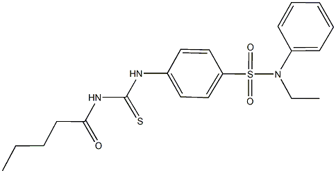 N-ethyl-4-{[(pentanoylamino)carbothioyl]amino}-N-phenylbenzenesulfonamide