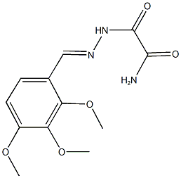 2-oxo-2-[2-(2,3,4-trimethoxybenzylidene)hydrazino]acetamide 化学構造式