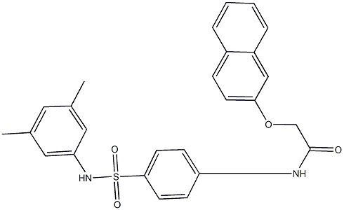 N-{4-[(3,5-dimethylanilino)sulfonyl]phenyl}-2-(2-naphthyloxy)acetamide,,结构式