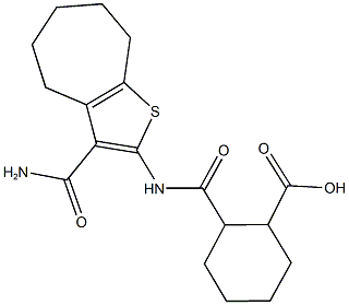 2-({[3-(aminocarbonyl)-5,6,7,8-tetrahydro-4H-cyclohepta[b]thien-2-yl]amino}carbonyl)cyclohexanecarboxylic acid