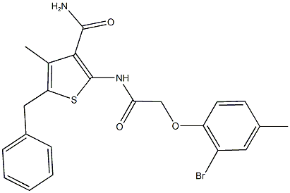 5-benzyl-2-{[(2-bromo-4-methylphenoxy)acetyl]amino}-4-methylthiophene-3-carboxamide