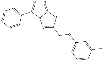 6-[(3-methylphenoxy)methyl]-3-(4-pyridinyl)[1,2,4]triazolo[3,4-b][1,3,4]thiadiazole Structure