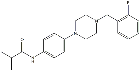 N-{4-[4-(2-fluorobenzyl)-1-piperazinyl]phenyl}-2-methylpropanamide Struktur