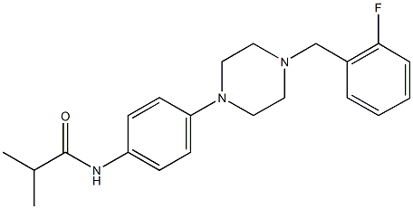 N-{4-[4-(2-fluorobenzyl)-1-piperazinyl]phenyl}-2-methylpropanamide 化学構造式