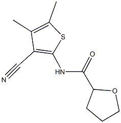 N-(3-cyano-4,5-dimethyl-2-thienyl)tetrahydro-2-furancarboxamide 化学構造式