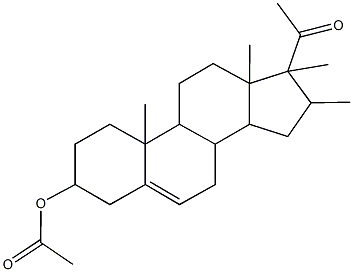 17-acetyl-10,13,16,17-tetramethyl-2,3,4,7,8,9,10,11,12,13,14,15,16,17-tetradecahydro-1H-cyclopenta[a]phenanthren-3-yl acetate Structure