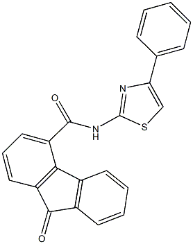  9-oxo-N-(4-phenyl-1,3-thiazol-2-yl)-9H-fluorene-4-carboxamide