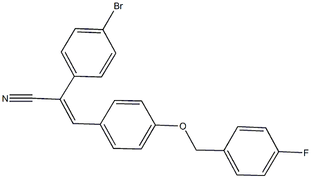 2-(4-bromophenyl)-3-{4-[(4-fluorobenzyl)oxy]phenyl}acrylonitrile Structure