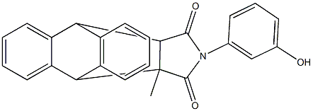 17-(3-hydroxyphenyl)-15-methyl-17-azapentacyclo[6.6.5.0~2,7~.0~9,14~.0~15,19~]nonadeca-2,4,6,9,11,13-hexaene-16,18-dione Structure