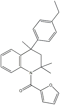 4-(4-ethylphenyl)-1-(2-furoyl)-2,2,4-trimethyl-1,2,3,4-tetrahydroquinoline Structure