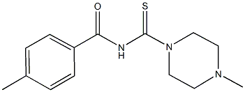 4-methyl-N-[(4-methyl-1-piperazinyl)carbothioyl]benzamide Structure