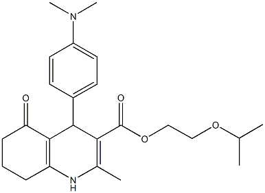2-isopropoxyethyl 4-[4-(dimethylamino)phenyl]-2-methyl-5-oxo-1,4,5,6,7,8-hexahydro-3-quinolinecarboxylate