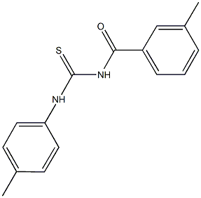 N-(3-methylbenzoyl)-N'-(4-methylphenyl)thiourea 化学構造式