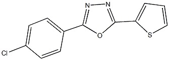 2-(4-chlorophenyl)-5-(2-thienyl)-1,3,4-oxadiazole Structure