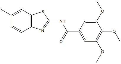 3,4,5-trimethoxy-N-(6-methyl-1,3-benzothiazol-2-yl)benzamide