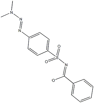 ({[4-(3,3-dimethyl-1-triazenyl)phenyl]sulfonyl}imino)(phenyl)methanolate 化学構造式