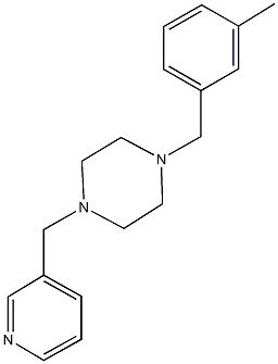 1-(3-methylbenzyl)-4-(3-pyridinylmethyl)piperazine,,结构式