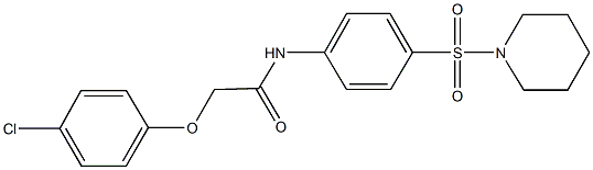2-(4-chlorophenoxy)-N-[4-(piperidin-1-ylsulfonyl)phenyl]acetamide