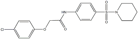  2-(4-chlorophenoxy)-N-[4-(piperidin-1-ylsulfonyl)phenyl]acetamide