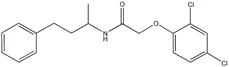 2-(2,4-dichlorophenoxy)-N-(1-methyl-3-phenylpropyl)acetamide Structure