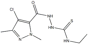 2-[(4-chloro-1,3-dimethyl-1H-pyrazol-5-yl)carbonyl]-N-ethylhydrazinecarbothioamide 结构式