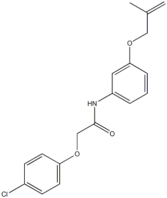2-(4-chlorophenoxy)-N-{3-[(2-methyl-2-propenyl)oxy]phenyl}acetamide Struktur