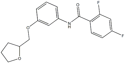 2,4-difluoro-N-[3-(tetrahydro-2-furanylmethoxy)phenyl]benzamide,,结构式