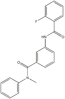  2-fluoro-N-{3-[(methylanilino)carbonyl]phenyl}benzamide