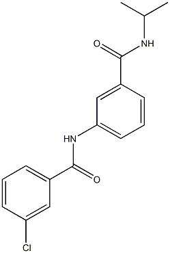 3-[(3-chlorobenzoyl)amino]-N-isopropylbenzamide,,结构式