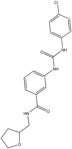  3-{[(4-chloroanilino)carbonyl]amino}-N-(tetrahydro-2-furanylmethyl)benzamide