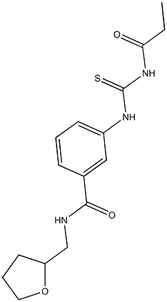 3-{[(propionylamino)carbothioyl]amino}-N-(tetrahydro-2-furanylmethyl)benzamide 结构式