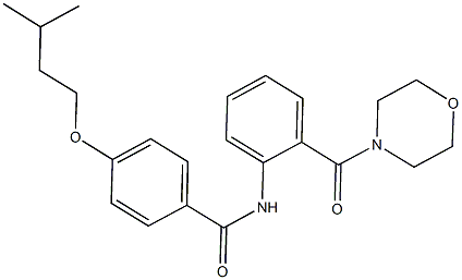 4-(isopentyloxy)-N-[2-(4-morpholinylcarbonyl)phenyl]benzamide Structure