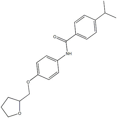 4-isopropyl-N-[4-(tetrahydro-2-furanylmethoxy)phenyl]benzamide 化学構造式