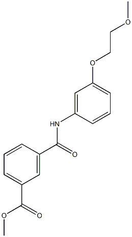 methyl 3-{[3-(2-methoxyethoxy)anilino]carbonyl}benzoate Struktur