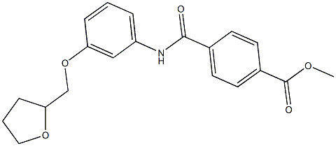 methyl 4-{[3-(tetrahydro-2-furanylmethoxy)anilino]carbonyl}benzoate Structure