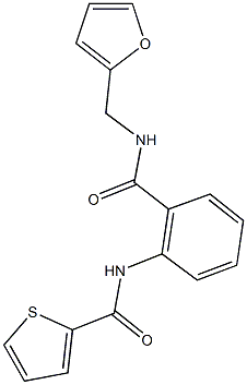N-(2-{[(2-furylmethyl)amino]carbonyl}phenyl)-2-thiophenecarboxamide 结构式