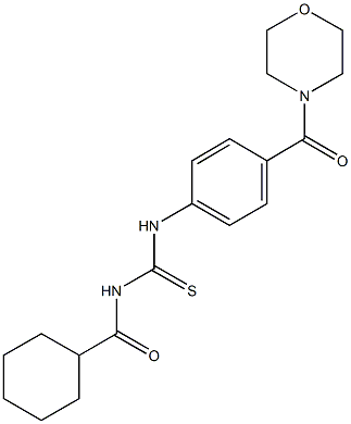 N-(cyclohexylcarbonyl)-N'-[4-(4-morpholinylcarbonyl)phenyl]thiourea Struktur