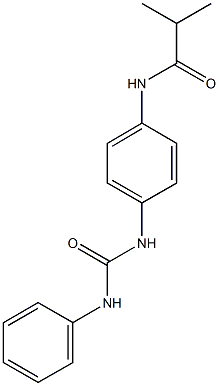 N-{4-[(anilinocarbonyl)amino]phenyl}-2-methylpropanamide 结构式