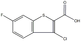 3-CHLORO-6-FLUORO-1-BENZOTHIOPHENE-2-CARBOXYLICACID 化学構造式